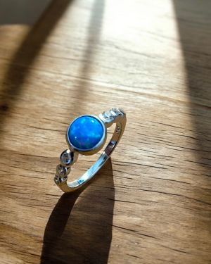 Blue Opal Ring