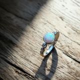 White Opal Ring