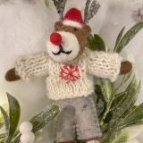 Reindeer in a Jumper Tree Decoration