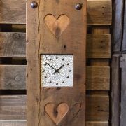 Double Heart Vintage Clock