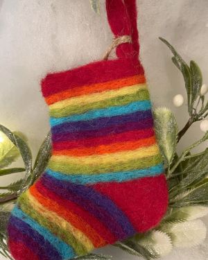 RAINBOW FELT STOCKING