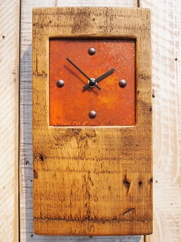 Resized Baby Vintage Rust Clock