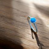 Blue Opal Twisted Ring