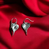 Curved Heart Earrings
