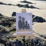 Two Adults And Two Children Pebble Canvas
