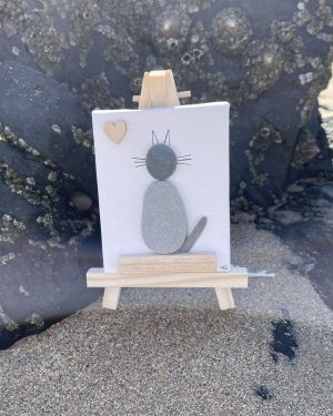 Cat Pebble Canvas
