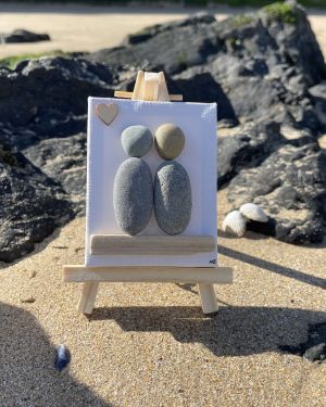 Two Adults Pebble Canvas