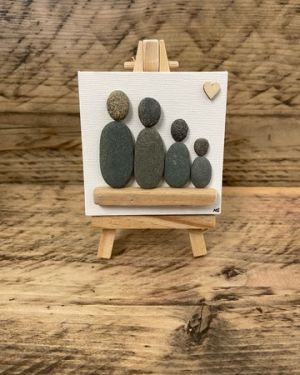 Two & Two Children Pebble Canvas