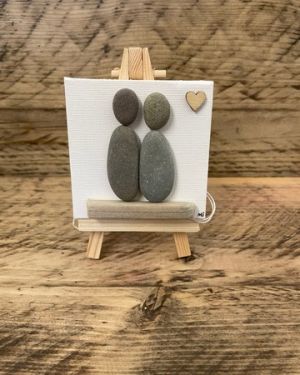 Two Adults Pebble Canvas