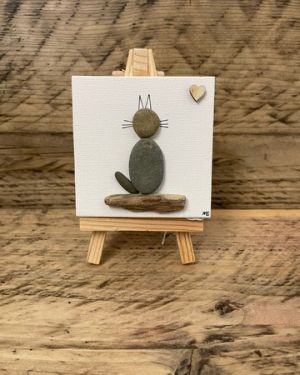 Cat Pebble Canvas