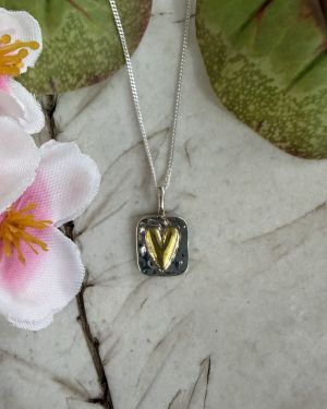 Rectangular Heart Necklace