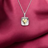 Rectangular Heart Necklace