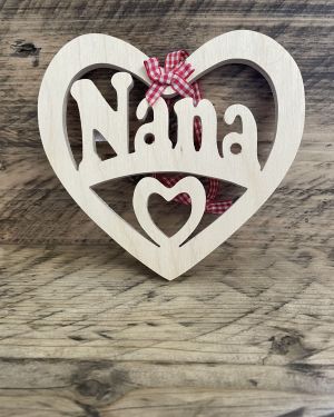 Nana Wooden Heart