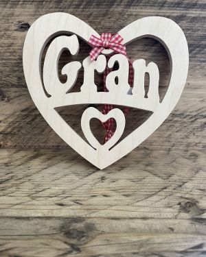 Gran Wooden Heart
