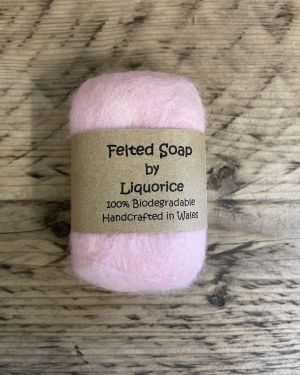 Rose Pink Felted Soap