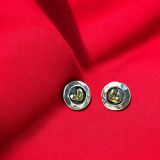 Circular Heart Studs