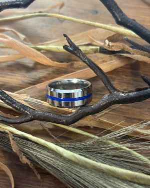 Silver and Blue Ring