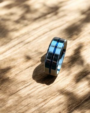 Silver and Blue Ring