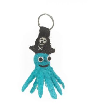 Pirate Octopus Keyring