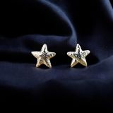 Textured Star Studs