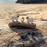 Sheep and a Daffodil Driftwood Decoration
