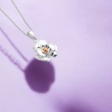 Silver and Rose Gold Flower Necklace