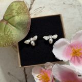 Silver Bee Studs