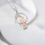 Cats On The Moon Necklace
