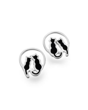 Cats On The Moon Studs