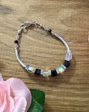 Black And White Crystal Bracelet