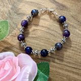 Blue And Purple Tiger's Eye Bracelet
