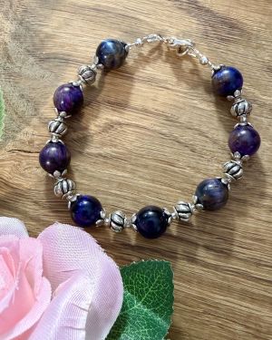 Blue And Purple Tiger’s Eye Bracelet