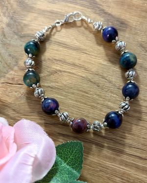 Blue And Green Tiger’s Eye Bracelet