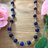 Dark Blue Tiger's Eye Necklace