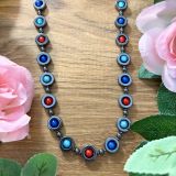 Red And Blue Hematite Necklace