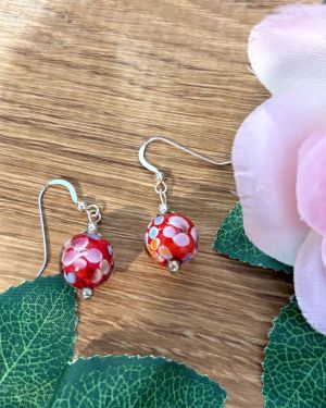 Glass Floral Earrings
