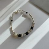 Black And White Crystal Bracelet
