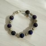 Blue And Purple Tiger's Eye Bracelet