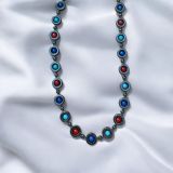 Red And Blue Hematite Necklace