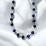 Dark Blue Tiger's Eye Necklace