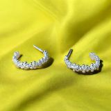 Circular Hoop Daisy Studs