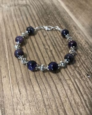 Blue And Purple Tiger’s Eye Bracelet