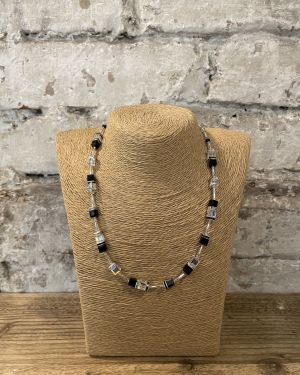 Black And White Crystal Necklace