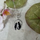 Cats On The Moon Necklace