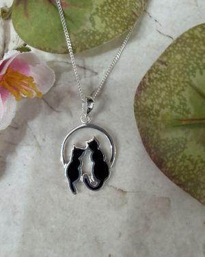 Cats On The Moon Necklace