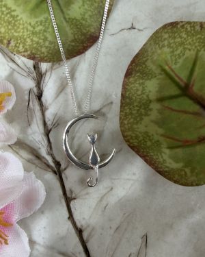 Cat On The Moon Necklace