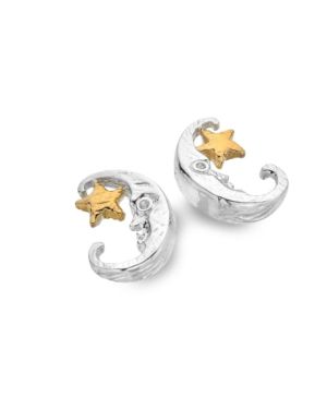 Star And Moon Studs