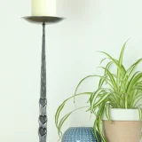 Hand Forged Heart Candlestick