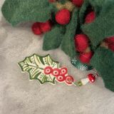 Ceramic Christmas Holly Decoration