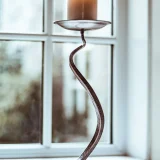 Hand Forged Bent Square Candlestick